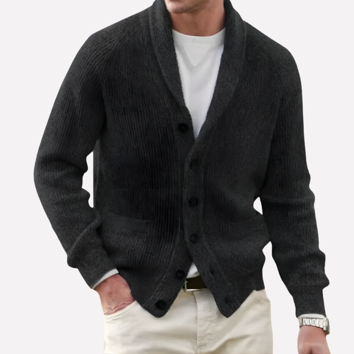Heren Vest met Sjaalkraag en Knoopsluiting
