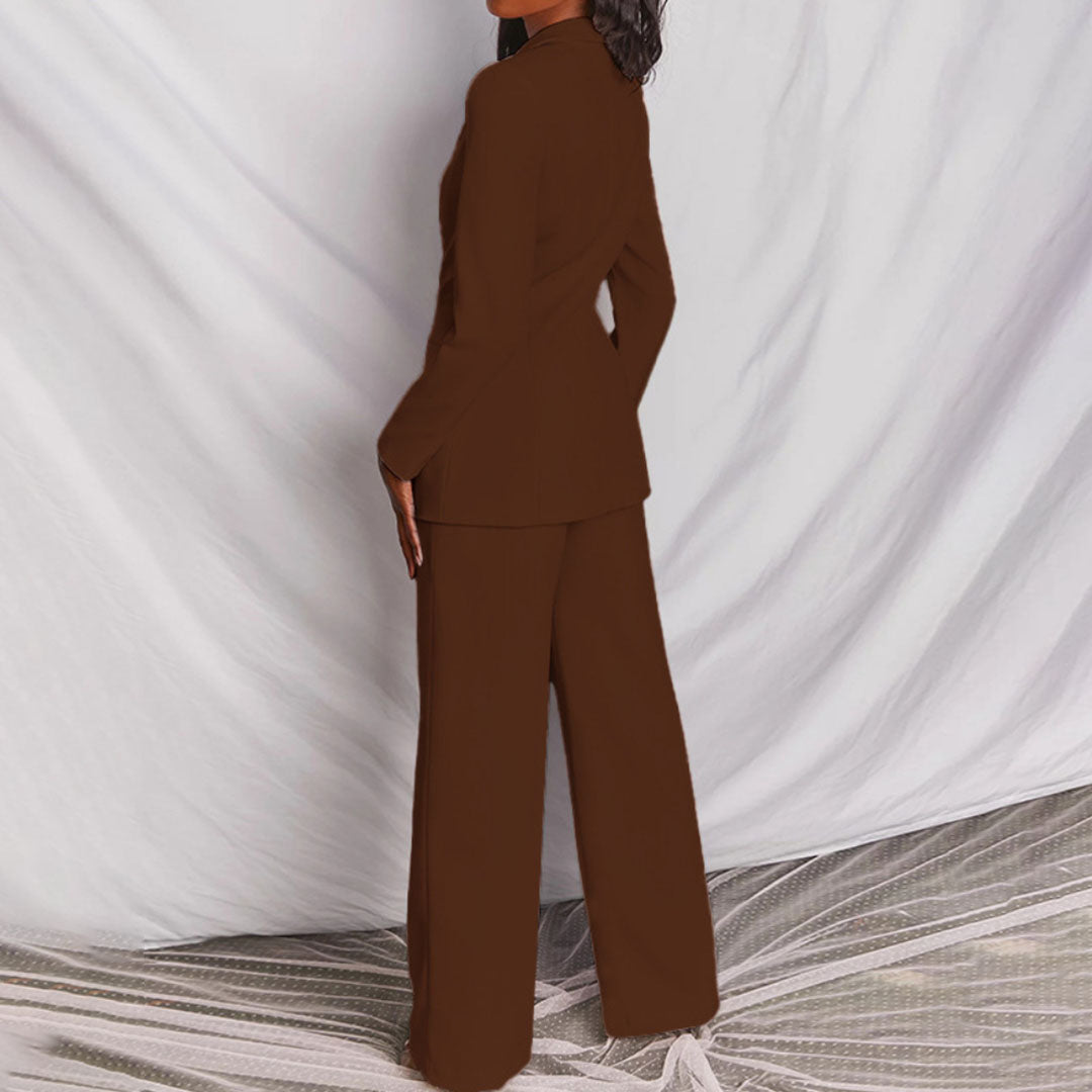 Alessandra - Smaakvolle blazer en pantalon in een chique zakelijke look