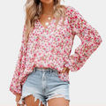Amya - Klassieke damesblouse met lange mouwen
