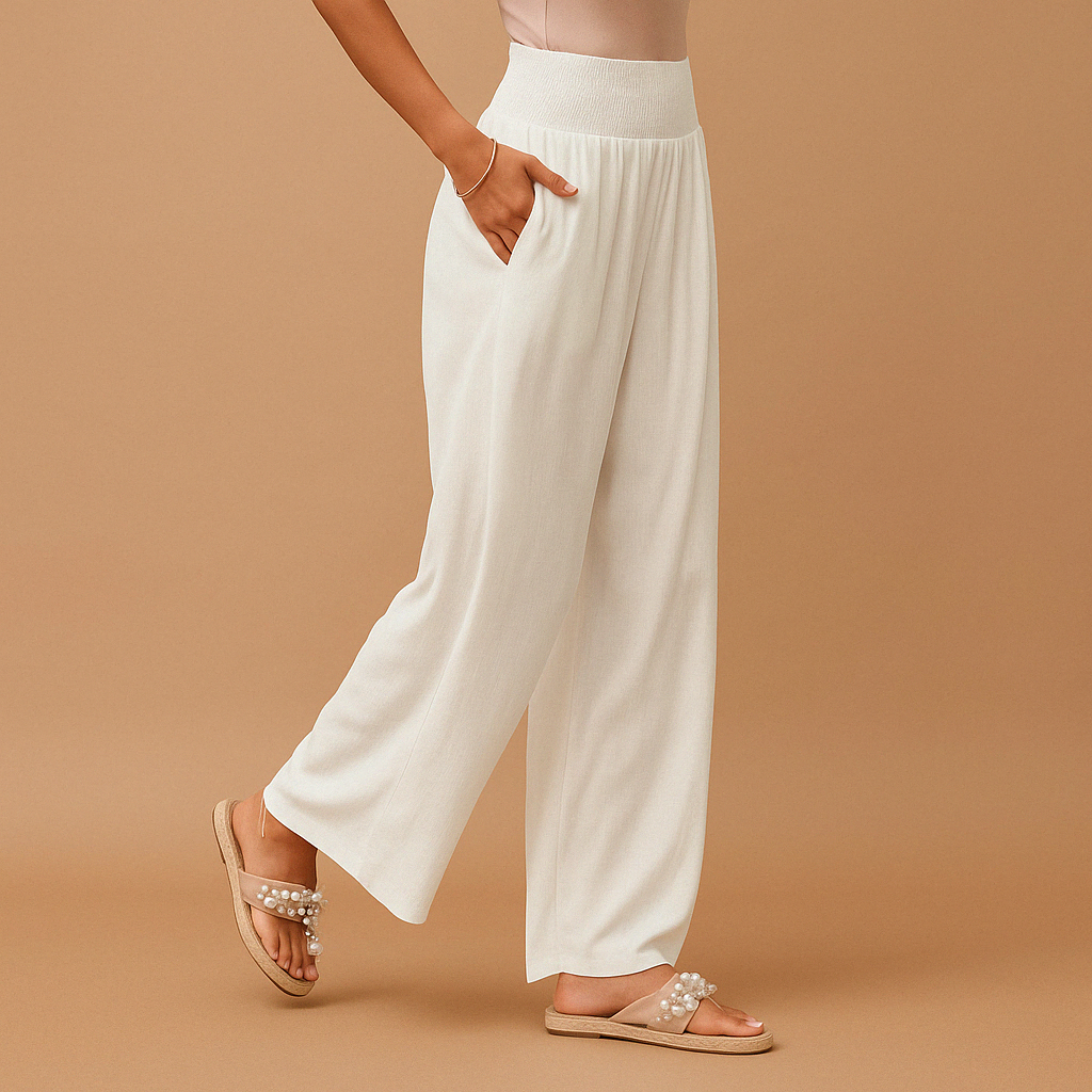 Broek Dames | Wijde Pijpen &amp; Elastische Taille