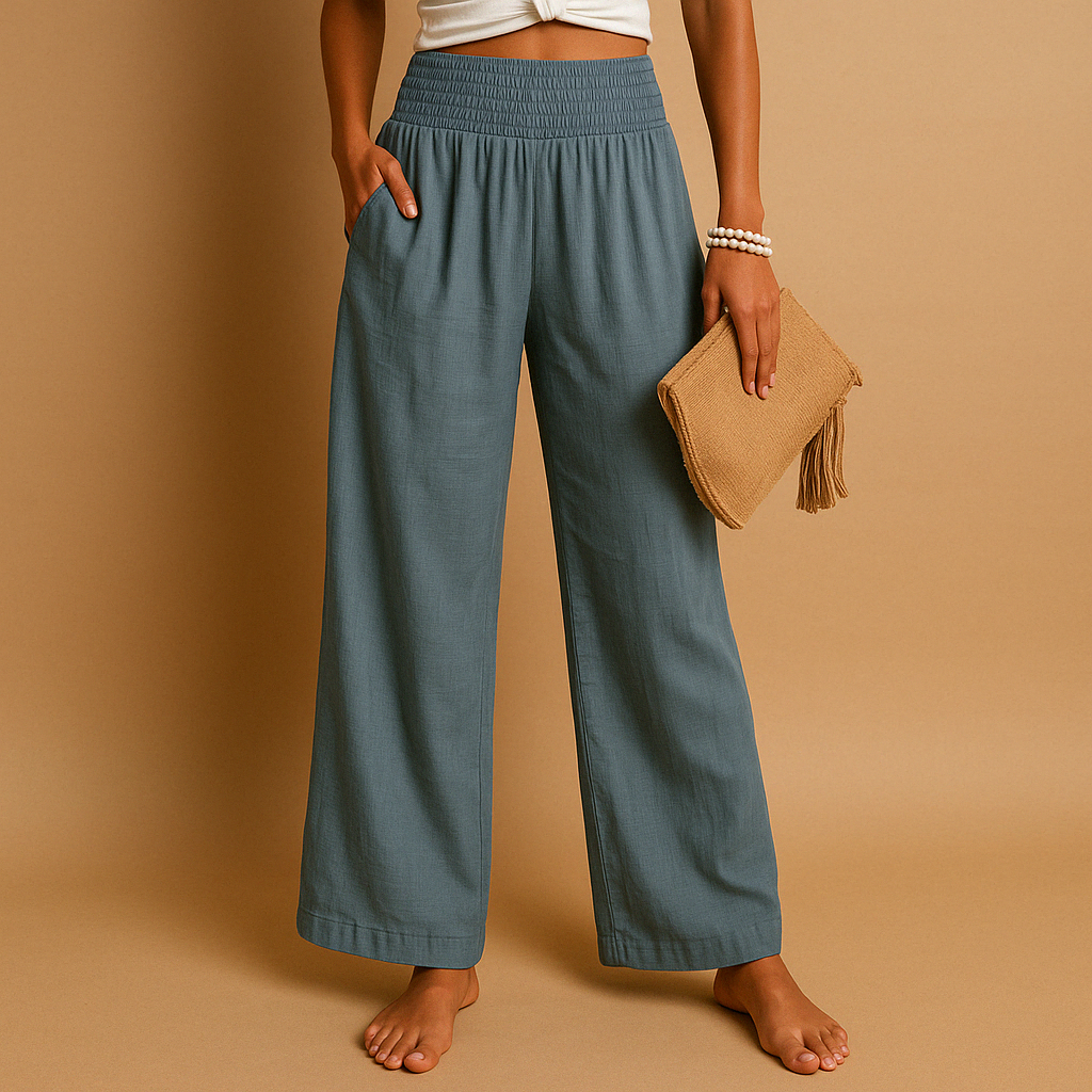 Broek Dames | Wijde Pijpen &amp; Elastische Taille