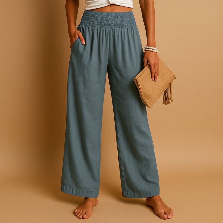 Broek Dames | Wijde Pijpen &amp; Elastische Taille