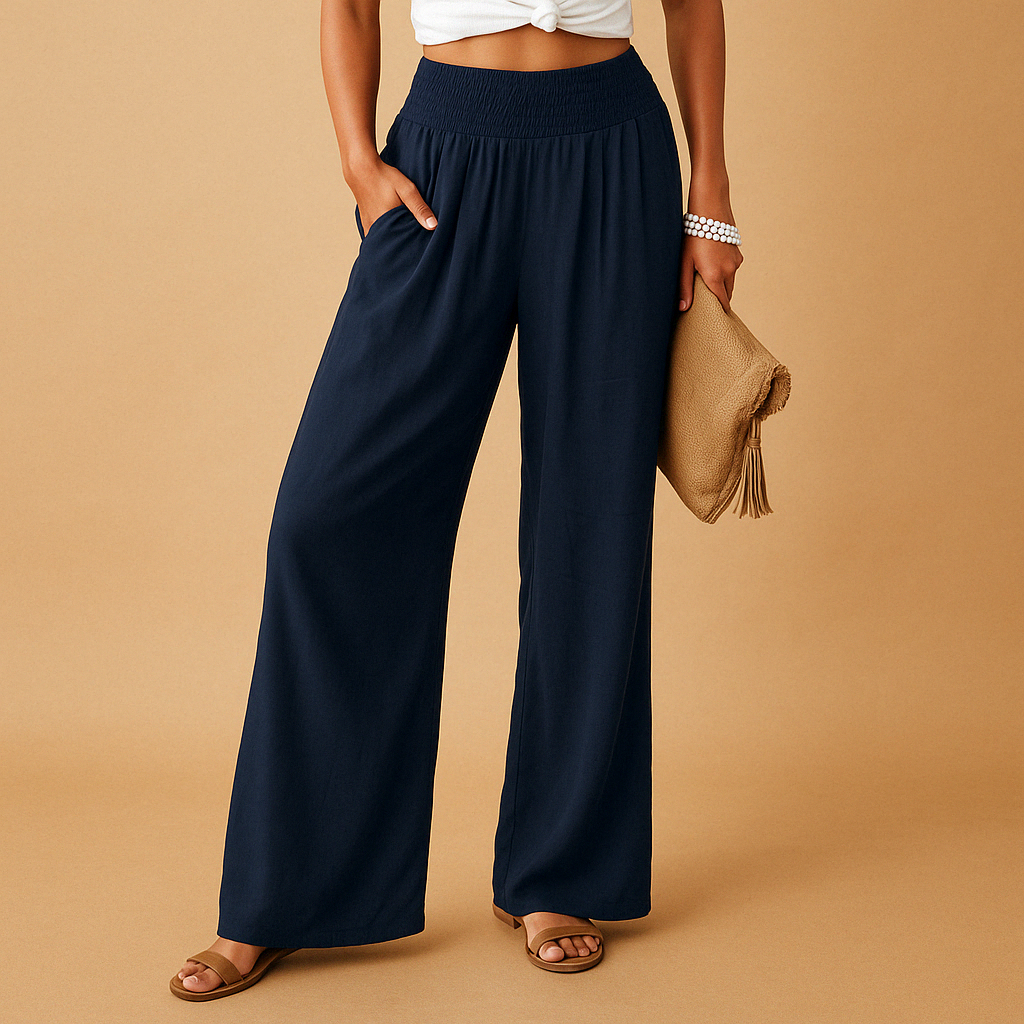 Broek Dames | Wijde Pijpen &amp; Elastische Taille