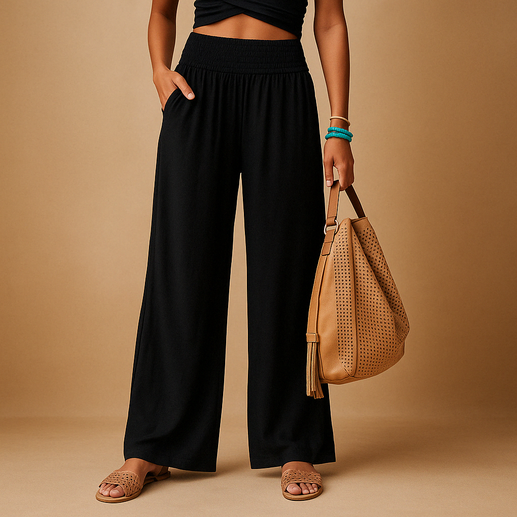 Broek Dames | Wijde Pijpen &amp; Elastische Taille