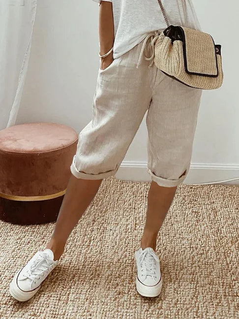 Capri Broek Dames | Elastische Taille &amp; Stijlvol Comfort