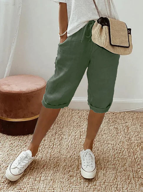 Capri Broek Dames | Elastische Taille &amp; Stijlvol Comfort