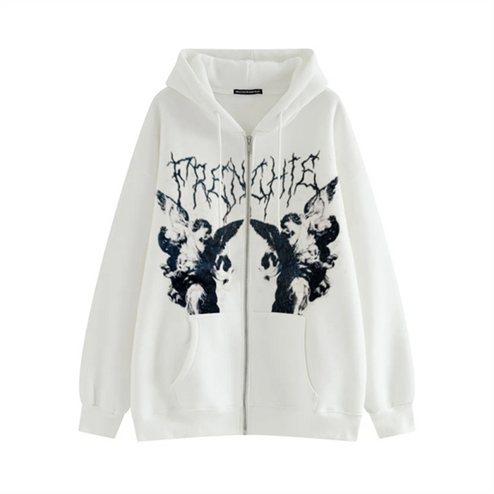 Hoodie Dames | Rits met Statementprint