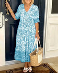 Dames Bloemige Maxi Zomerjurk - Louise