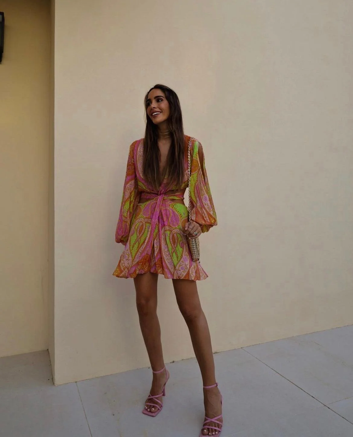 Dames Boheemse mini zomerjurk - Holly