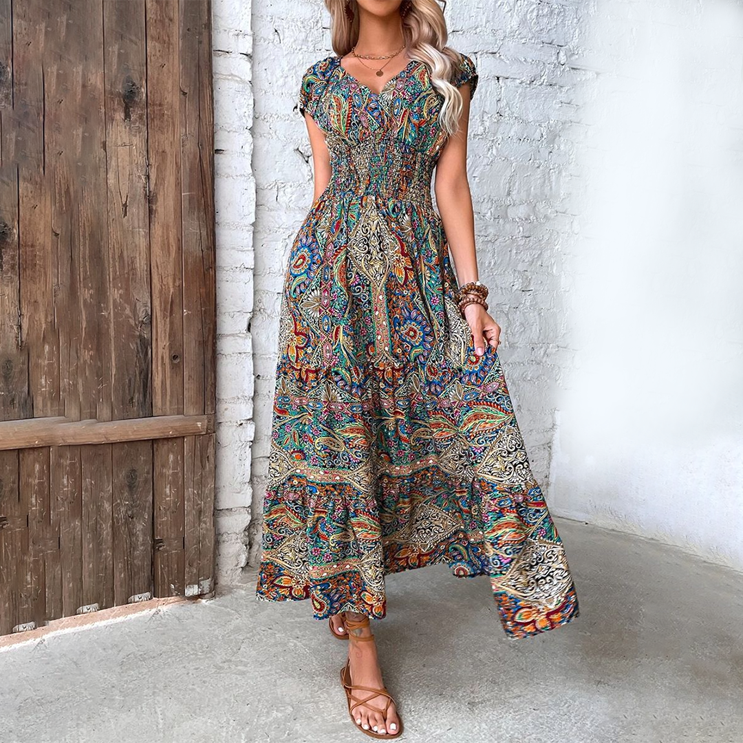 Dames Boho Maxi Zomerjurk - Elvira
