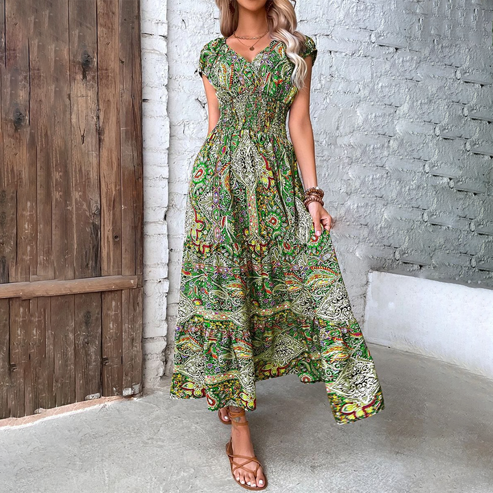 Dames Boho Maxi Zomerjurk - Elvira