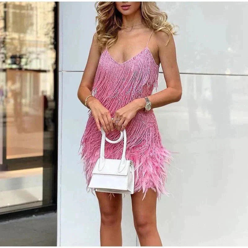 Dames Cocktailjurk met lovertjes - Sophie