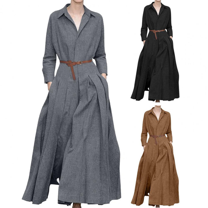 Dames Geplooide Maxi Formele Jurk - Gloria