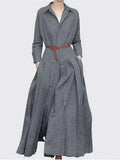Dames Geplooide Maxi Formele Jurk - Gloria