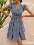 Dames Gestreepte Mini Zomerjurk - Maren