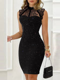 Dames Glitterende Mini Feestjurk - Kirstie
