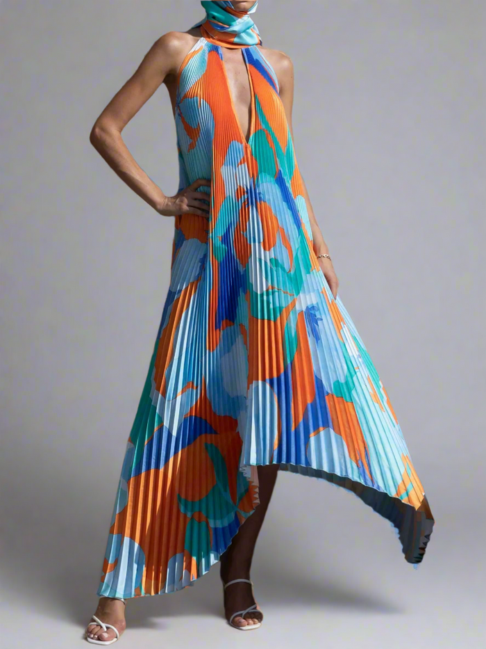 Dames Halter Maxi Zomerjurk - Janella