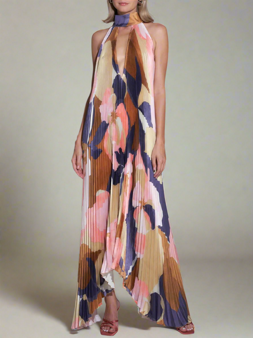 Dames Halter Maxi Zomerjurk - Janella