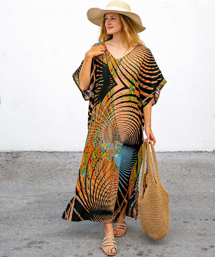 Dames Hawaiian Style Maxi Zomerjurk - Salve