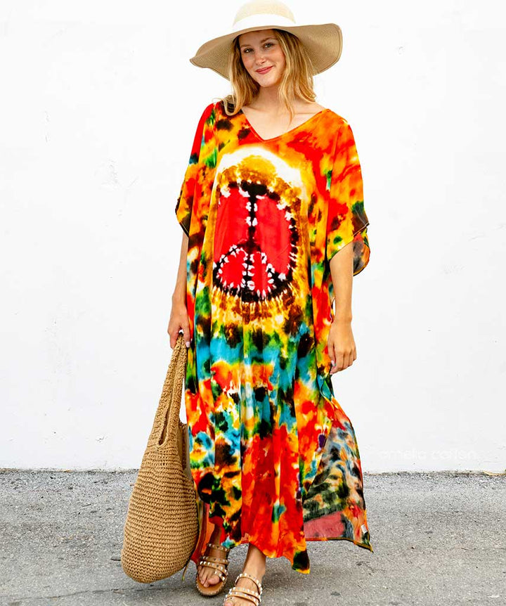 Dames Hawaiian Style Maxi Zomerjurk - Salve