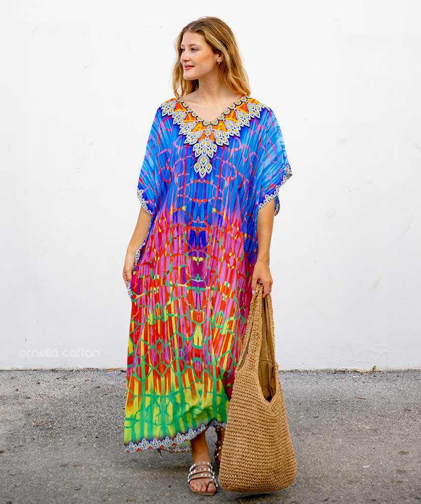 Dames Hawaiian Style Maxi Zomerjurk - Salve