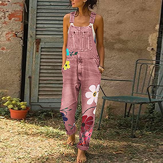 Dames Jumpsuit met feestelijk bloemenpatroon en elegant ontwerp voor de zomer - Sarah
