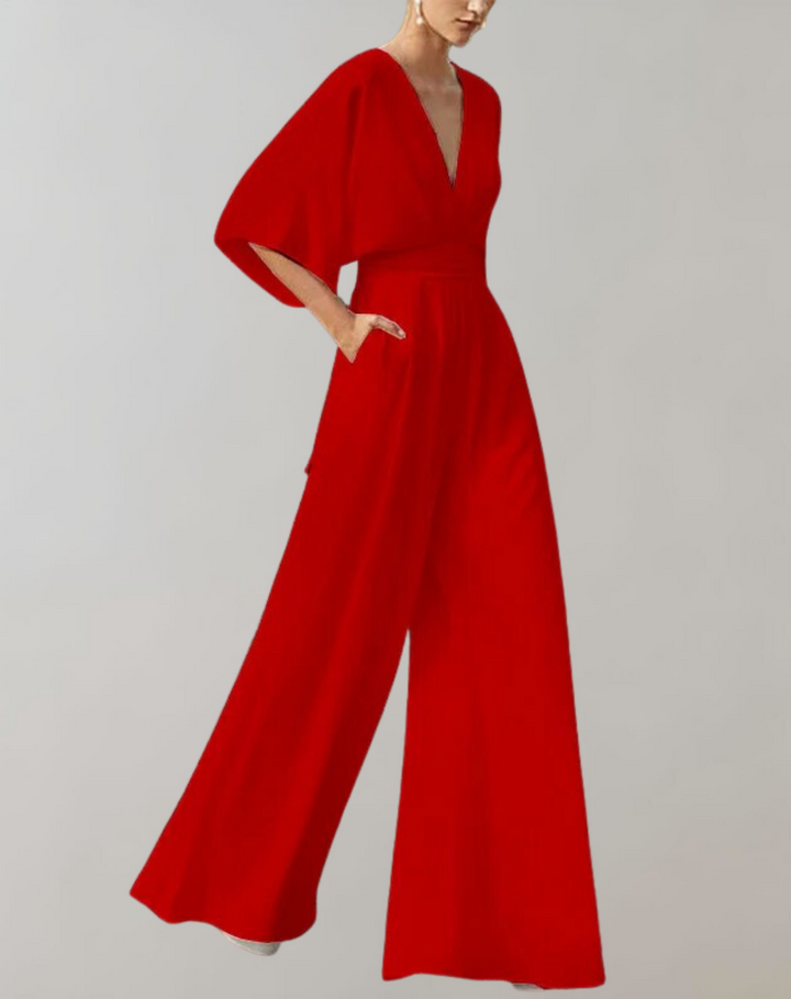 Dames Jumpsuit met wijde pijpen - Suzette