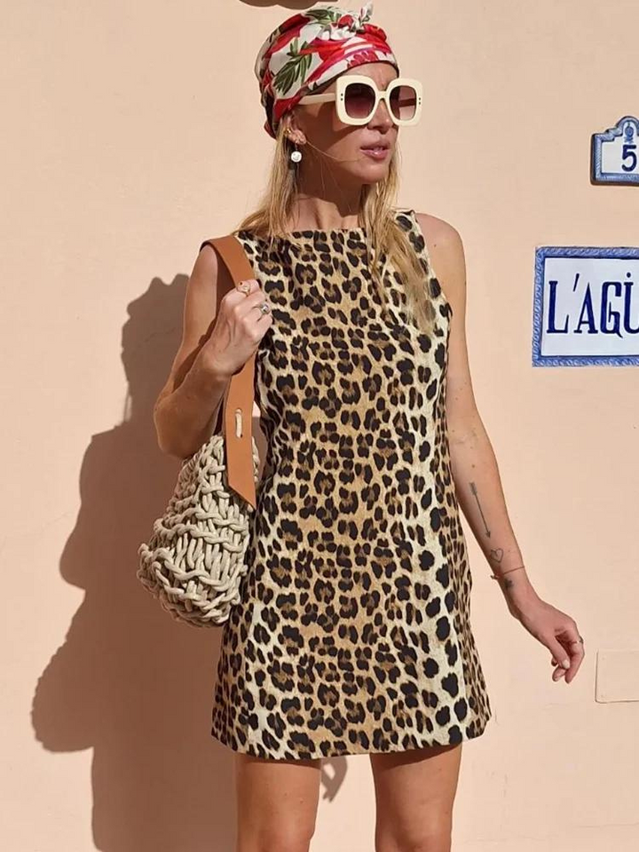 Dames Luipaard Mini Zomerjurk - Jane
