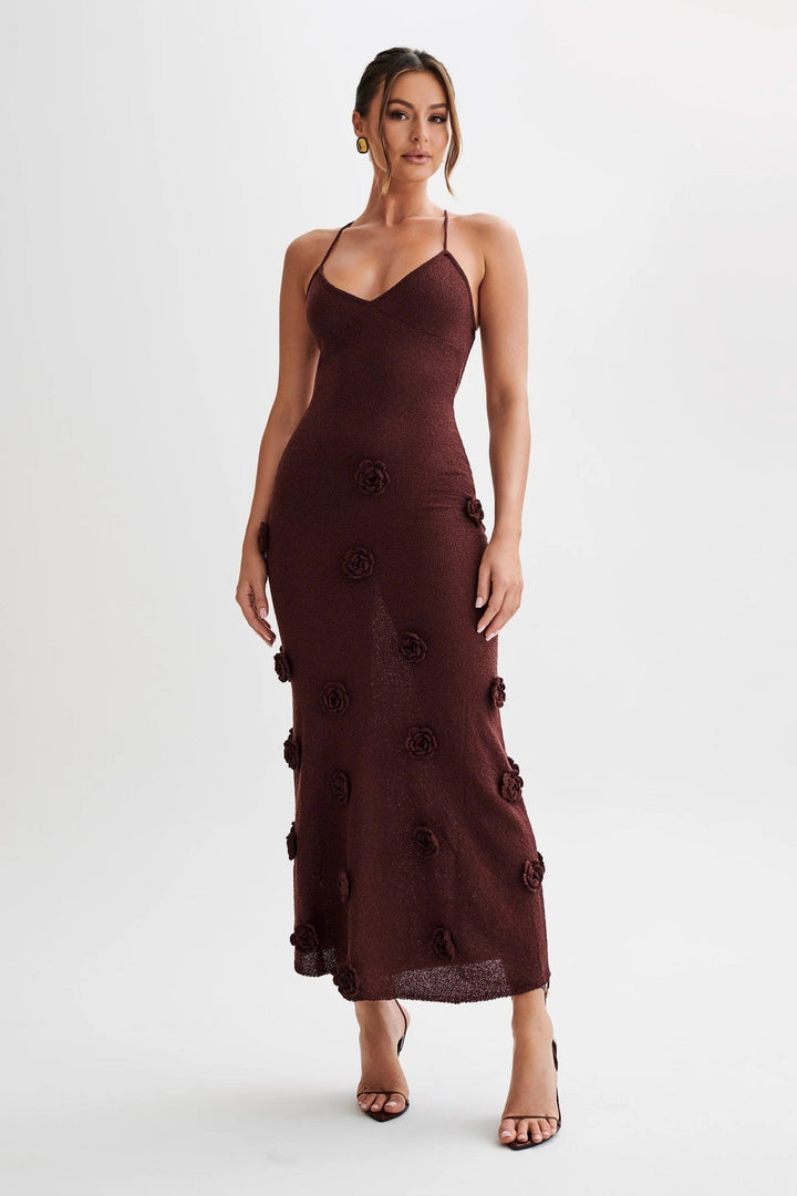 Dames Maxi zomerjurk met open rug - Luciana