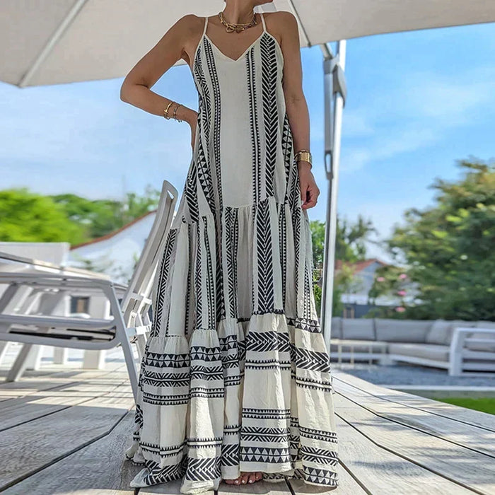 Dames Maxi zomerjurk met ruches - Danny