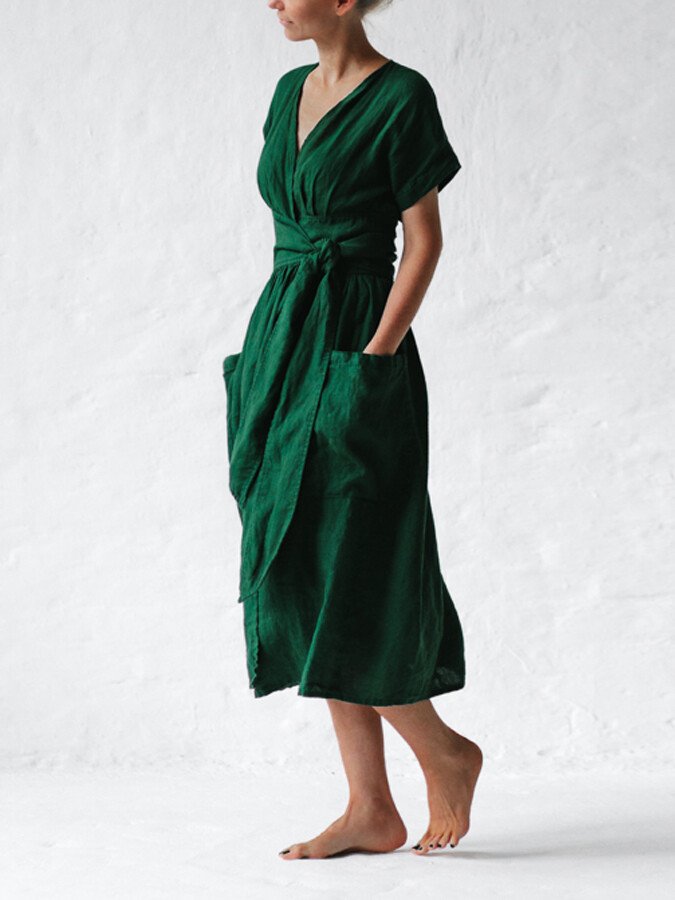 Dames Midi zomerjurk met kant - Chicky