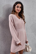 Dames Mini Sweater Jurk met Lange Mouwen - Lisa