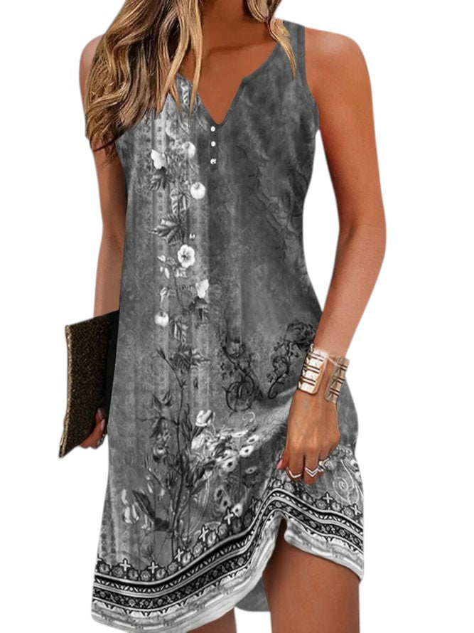Dames Mouwloze Mini Zomerjurk - Cindy