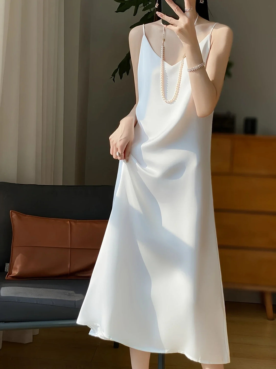 Dames Mouwloze Vloeiende Maxi Zomerjurk - Amara