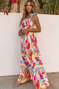 Dames Multicolored Maxi Zomerjurk - Vergie