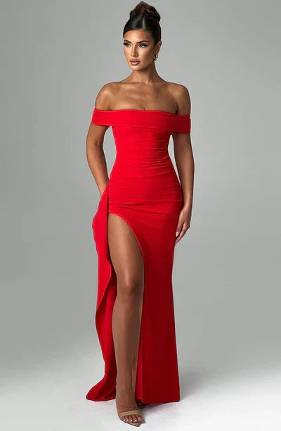 Dames Off-Shoulder Maxi Jurk voor Bruiloften - Lotte