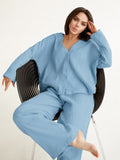 Dames Overhemd en Broek Loungwear Set - Dallia