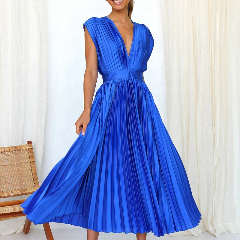 Dames Plooiend Elegant Stijl Flatterend Silhouet Midi Gala - Iris