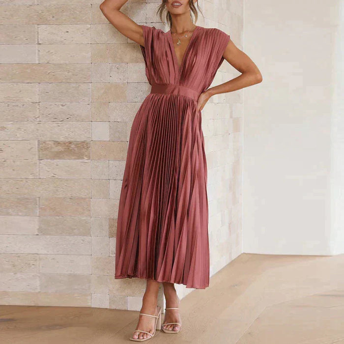 Dames Plooiend Elegant Stijl Flatterend Silhouet Midi Gala - Iris