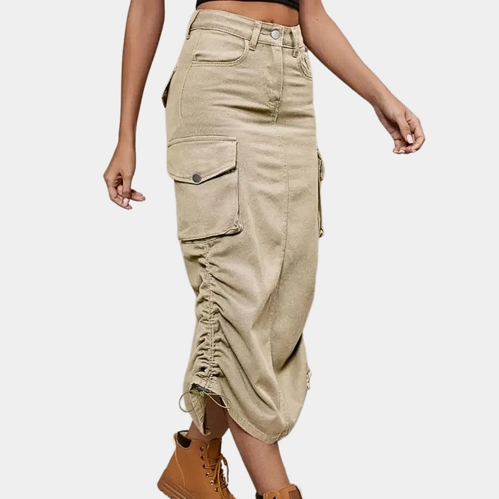 Dames Retro Stijl Cargo Rok - Emma