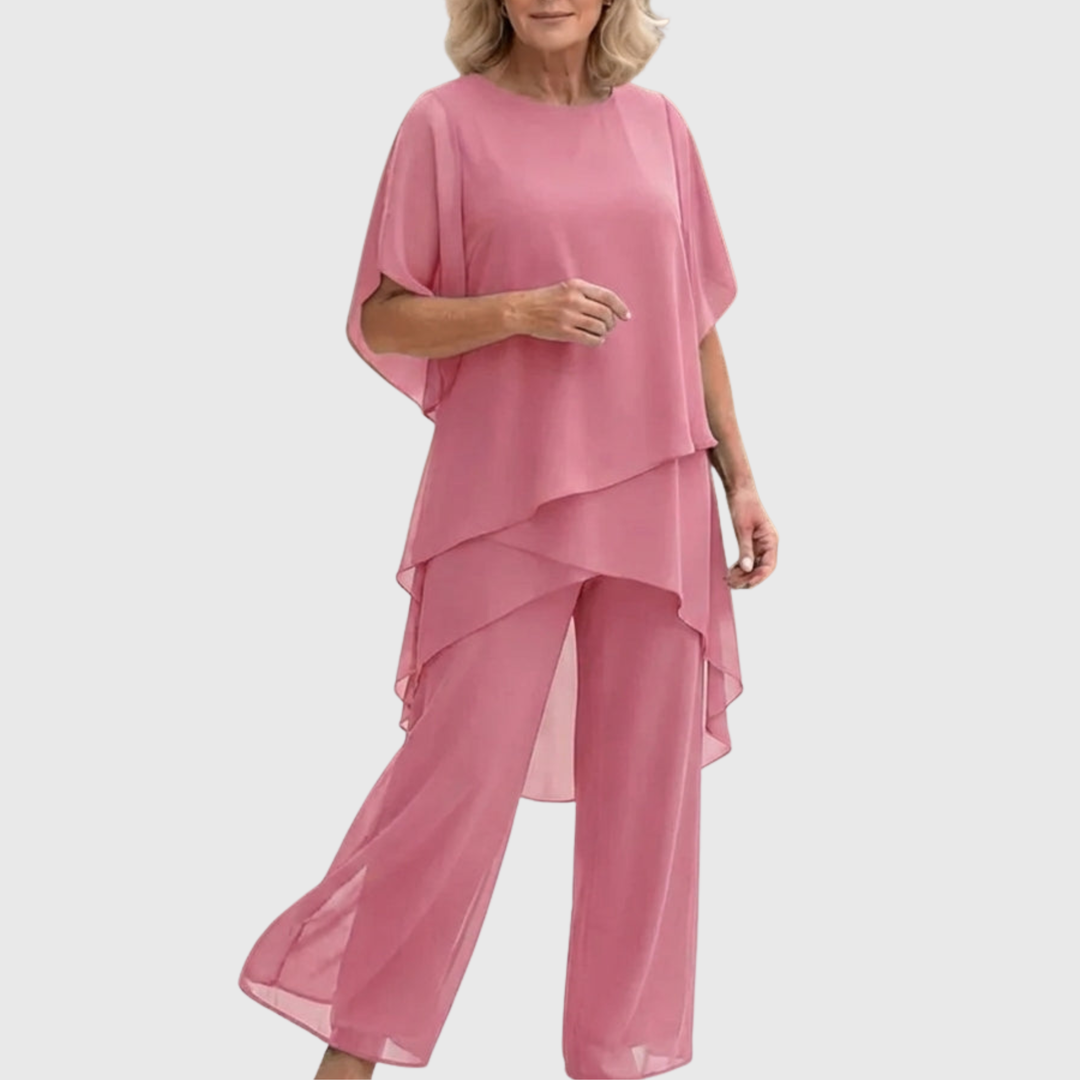 Dames Set | Asymmetrische Drapering &amp; Slank Silhouet