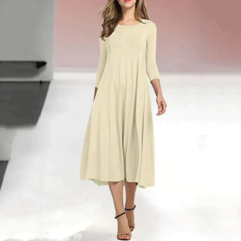 Dames Stylish Design Driekwart Midi Zomerjurk - Femme