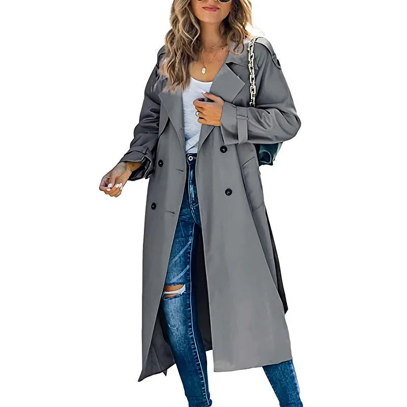 Dames Trenchcoat | Tijdloos Design &amp; Verstelbare Taille