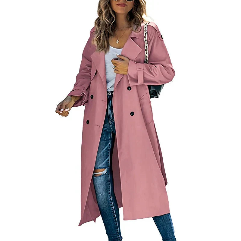 Dames Trenchcoat | Tijdloos Design &amp; Verstelbare Taille