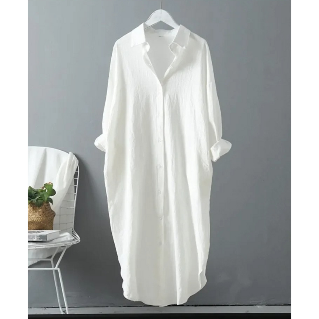 Dames Vintage Midi Blouse Jurk - Diana