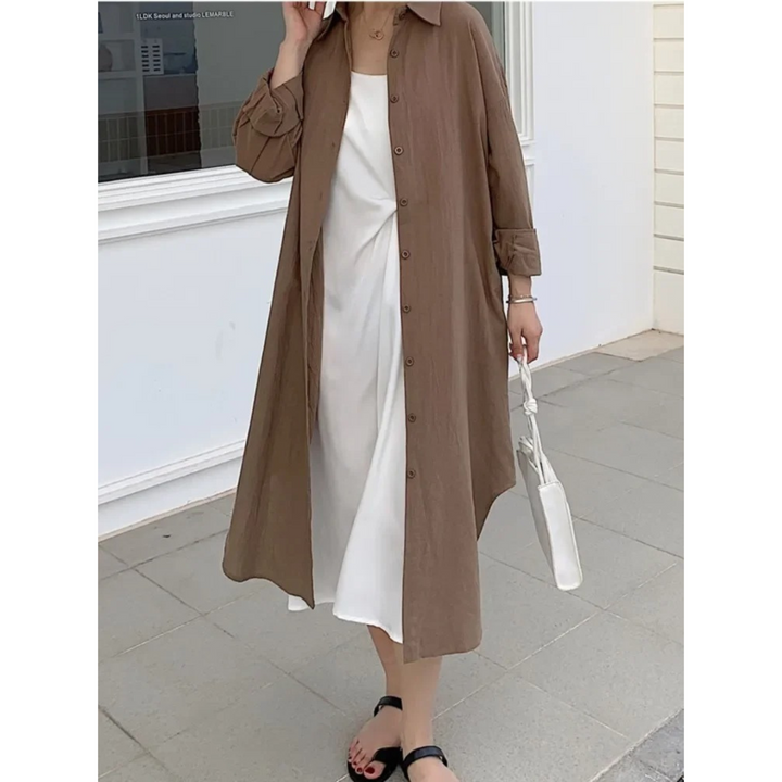 Dames Vintage Midi Blouse Jurk - Diana