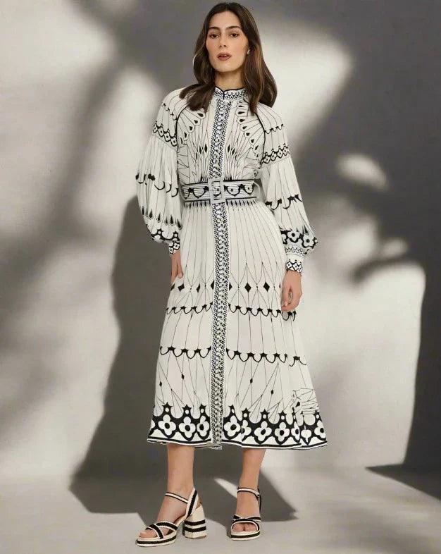 Dames Vlinderprint Maxi Zomerjurk - Anartia