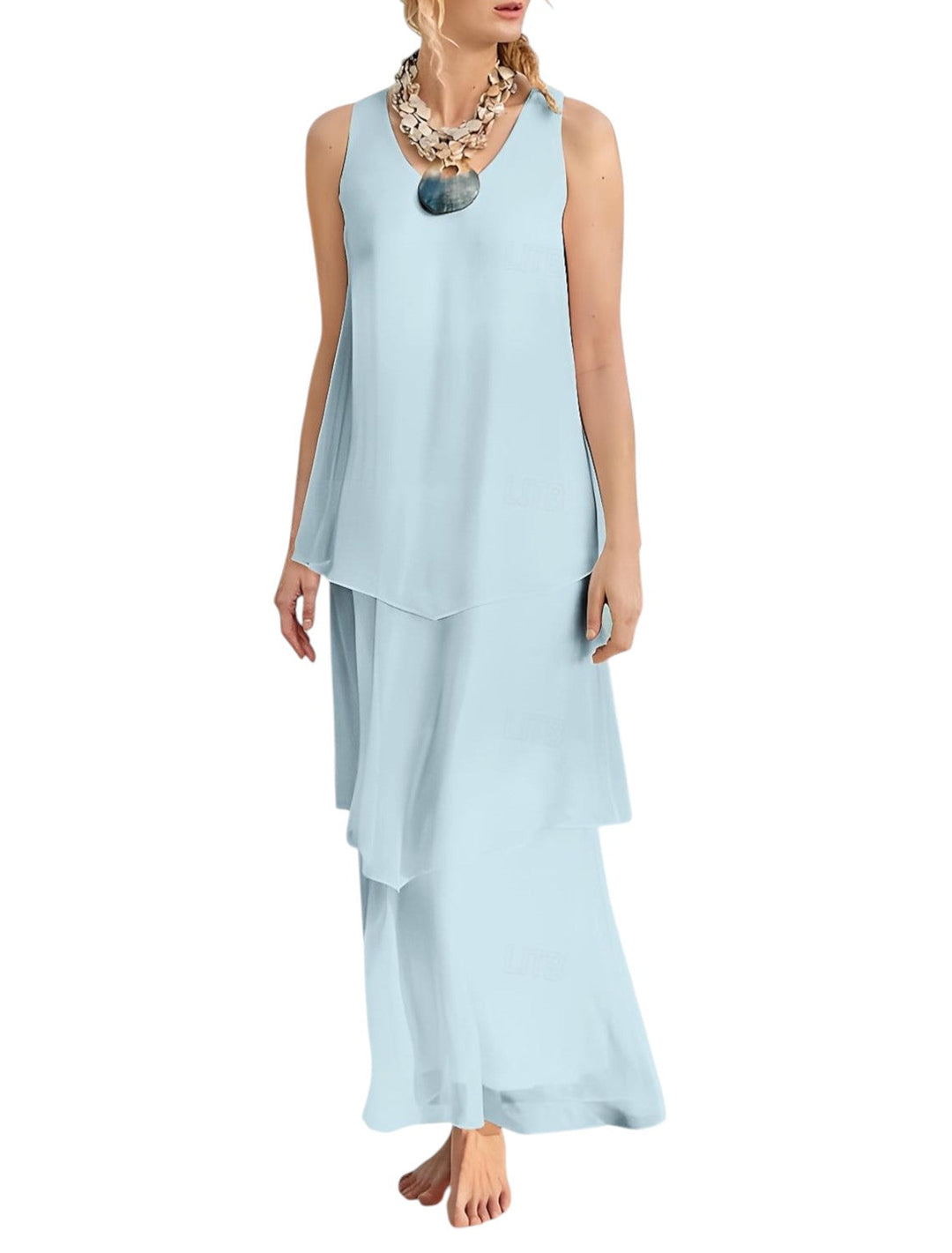 Dames Vloeiende Maxi Zomerjurk - Ava