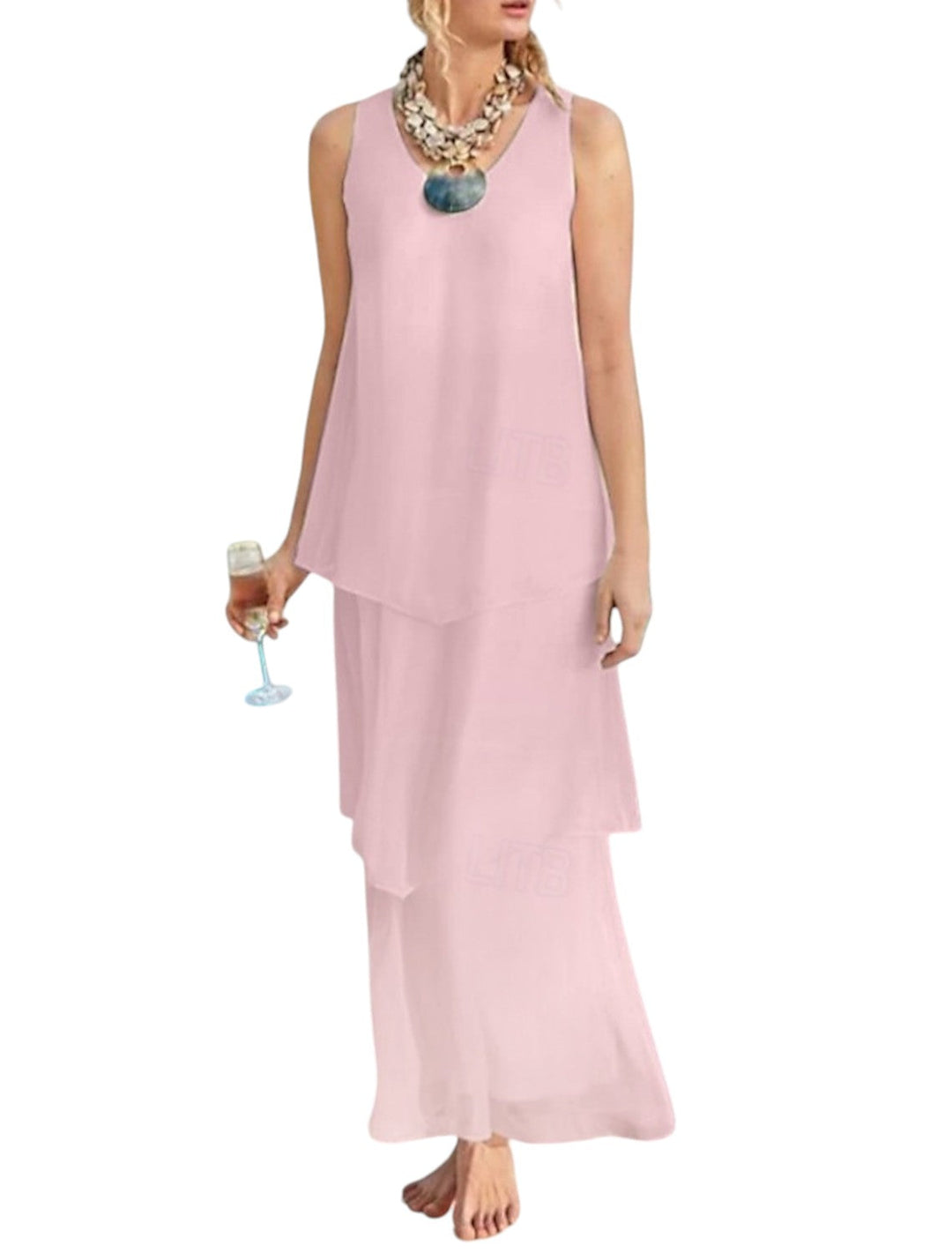 Dames Vloeiende Maxi Zomerjurk - Ava