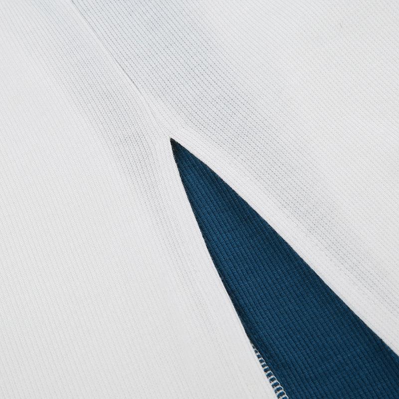 Dames Witte Contrast Maxi Zomerjurk - Serafina